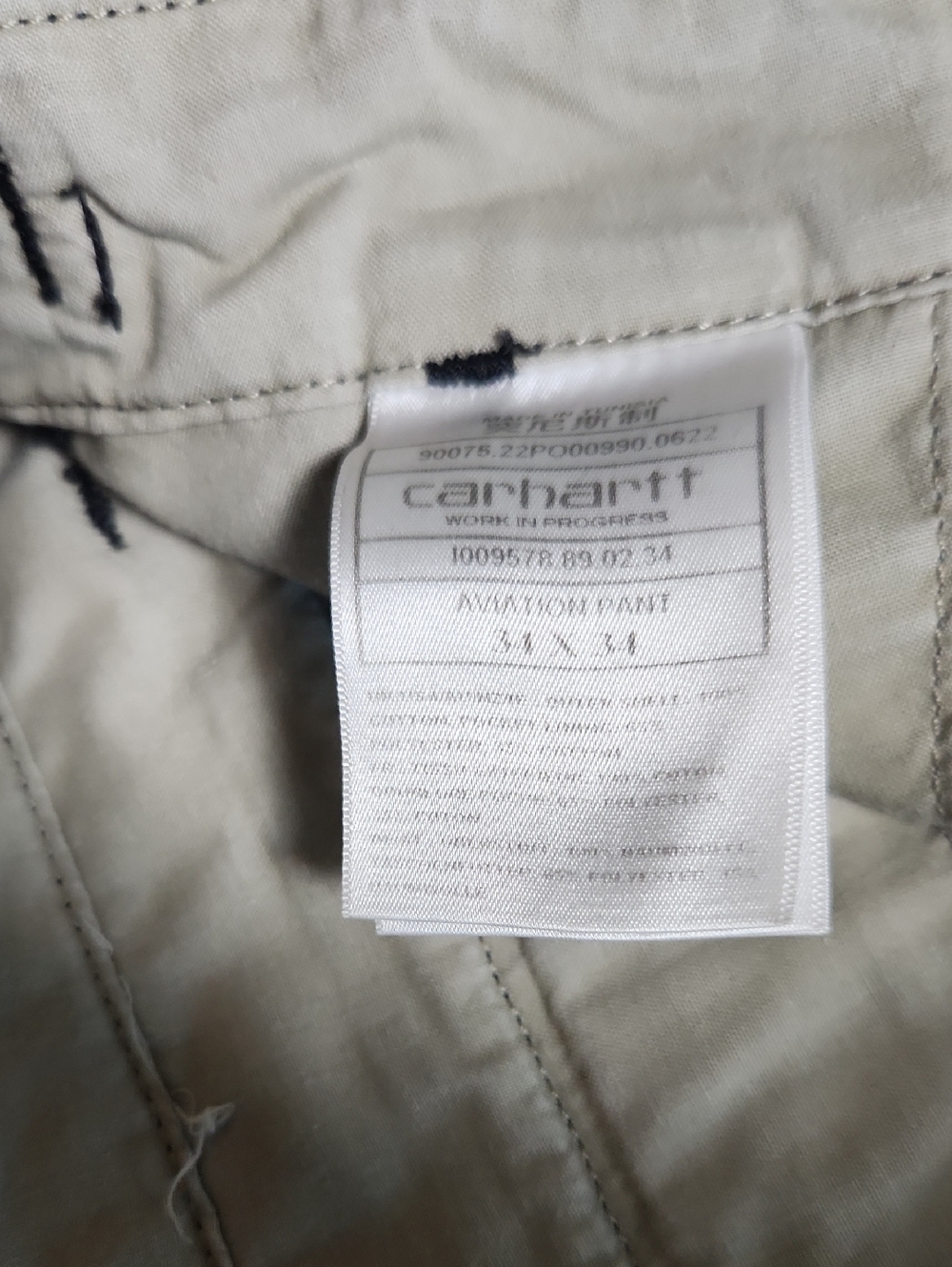 Vintage Faded Carhartt WIP Men's Ripstop Cargo Pants with Utility Pockets - Picture 3 of 10